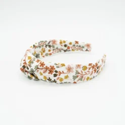 Diadema nudo flores de colores hecha a mano