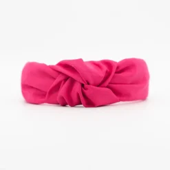 Diadema nudo fucsia hecha a mano