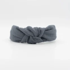 Diadema nudo gris antracita hecha a mano