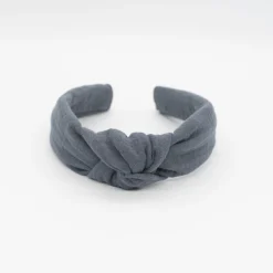 Diadema nudo gris antracita hecha a mano
