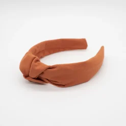 Diadema nudo hecha a mano naranja rústico