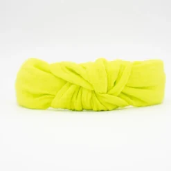 Diadema nudo lima fluor hecha a mano