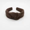 Diadema nudo marrón chocolate hecha a mano
