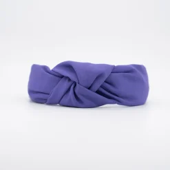 Diadema nudo morado hecha a mano