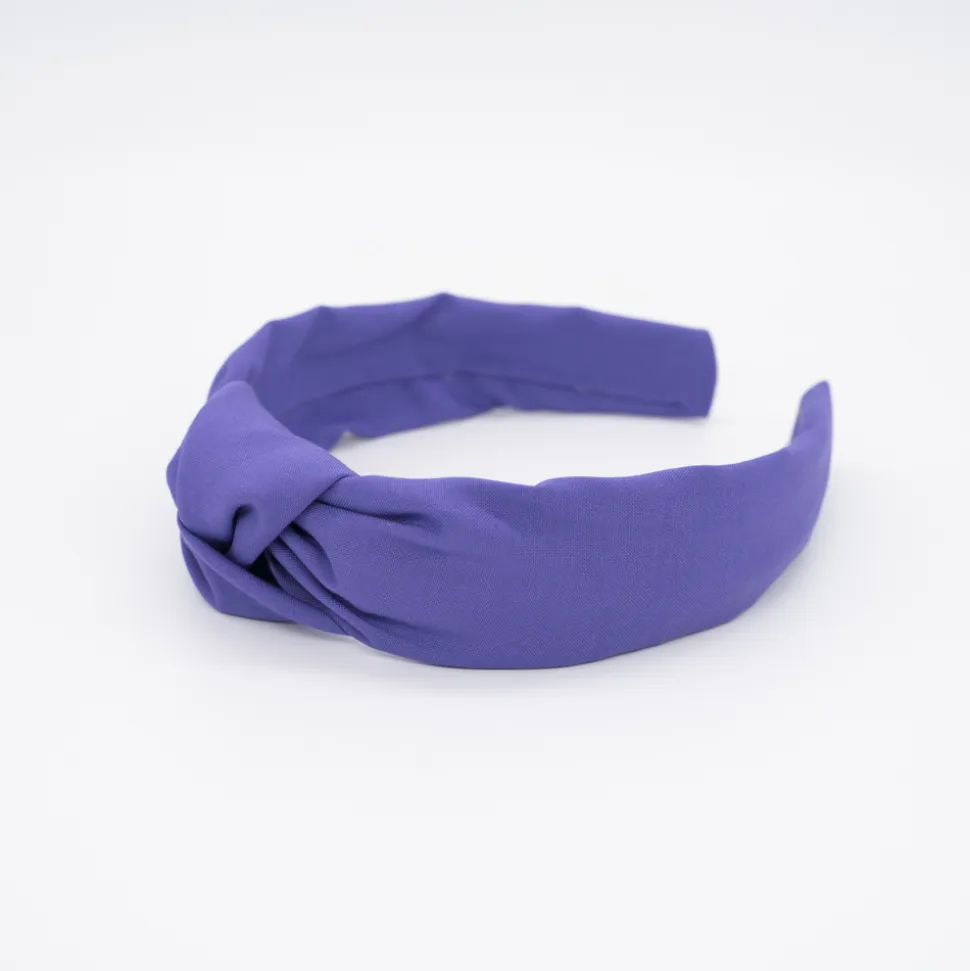 Diadema nudo morado hecha a mano