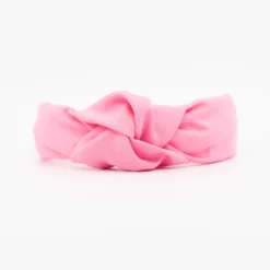 Diadema nudo rosa chicle hecha a mano