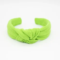 Diadema nudo verde fluor hecha a mano