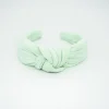 Diadema nudo verde mint plumeti hecha a mano