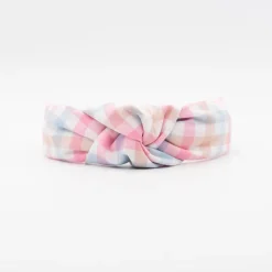 Diadema nudo vichy tricolor