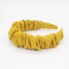 Diadema scrunchie amarillo ocre rústico