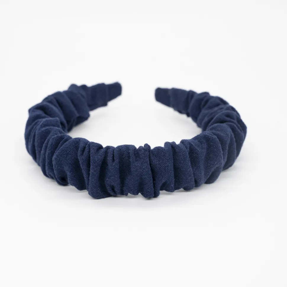 Diadema scrunchie azul marino