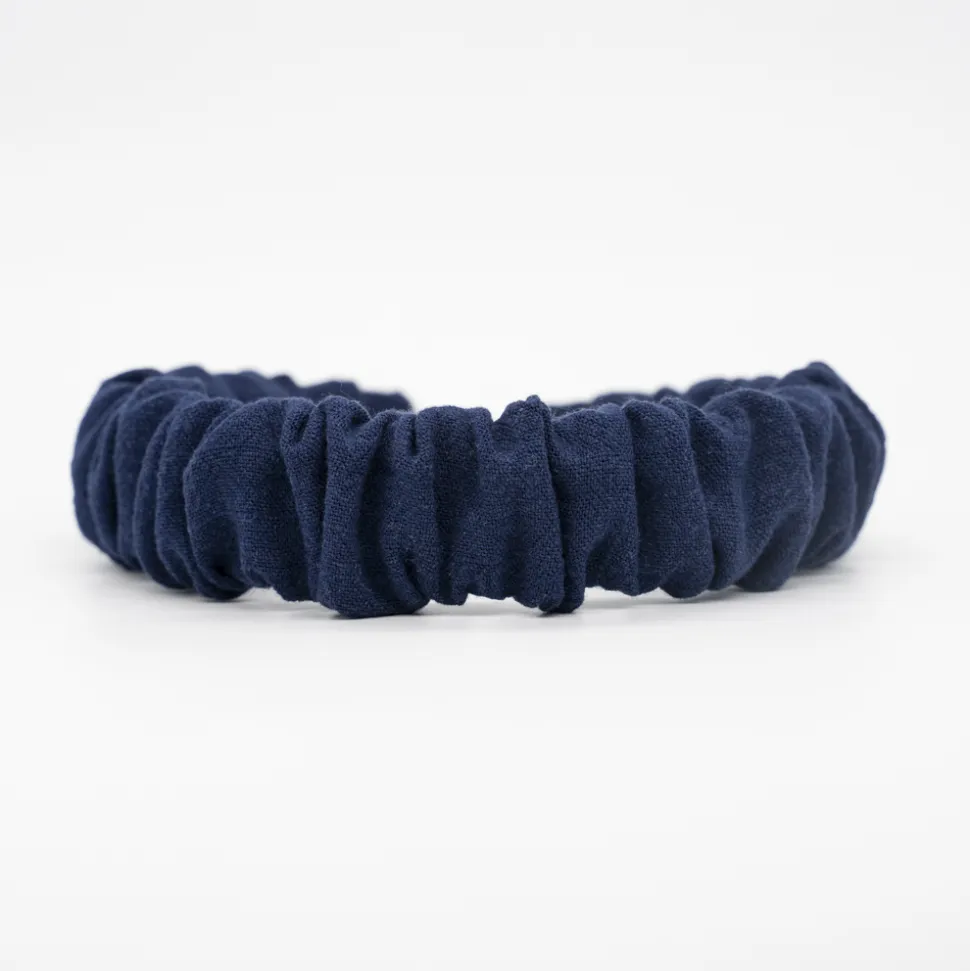 Diadema scrunchie azul marino