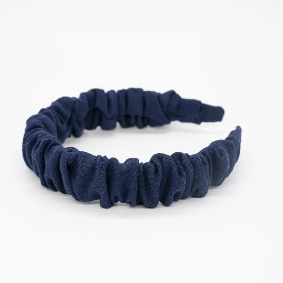 Diadema scrunchie azul marino