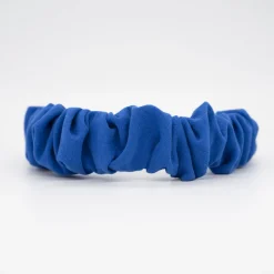 Diadema scrunchie azulón rústico