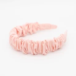 Diadema scrunchie rosa texturado