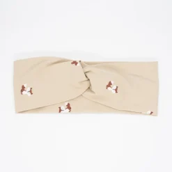 Diadema turbante beige fox