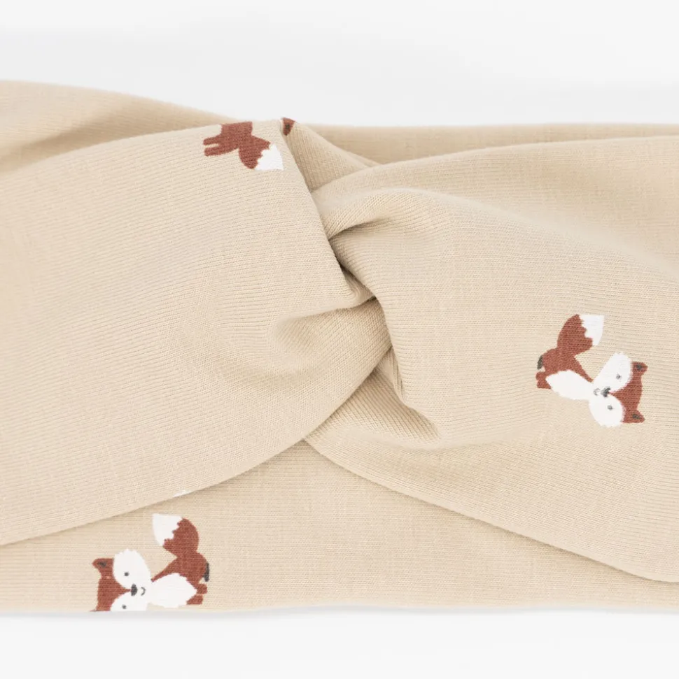 Diadema turbante beige fox