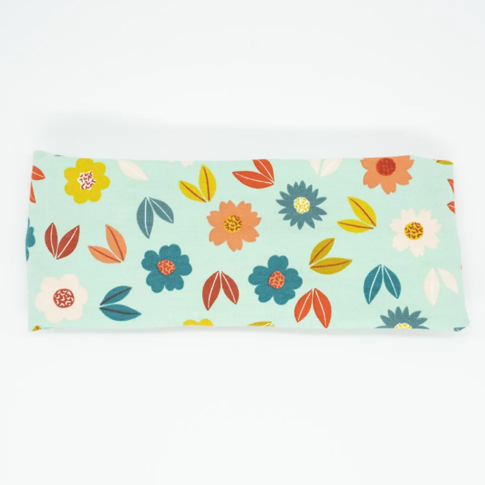 Diadema turbante flores verde menta