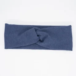 Diadema turbante gruesa azul