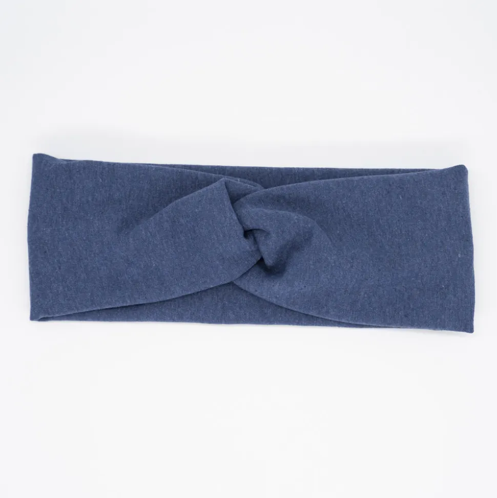 Diadema turbante gruesa azul