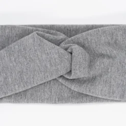 Diadema turbante gruesa gris