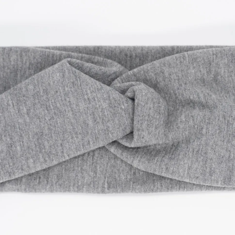 Diadema turbante gruesa gris
