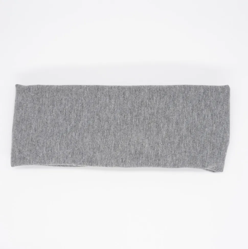 Diadema turbante gruesa gris