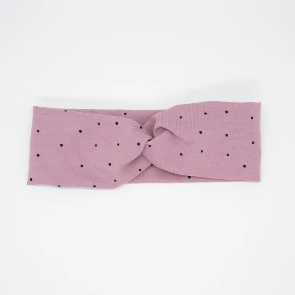 Diadema turbante rosa topos