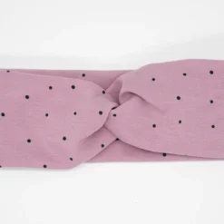 Diadema turbante rosa topos