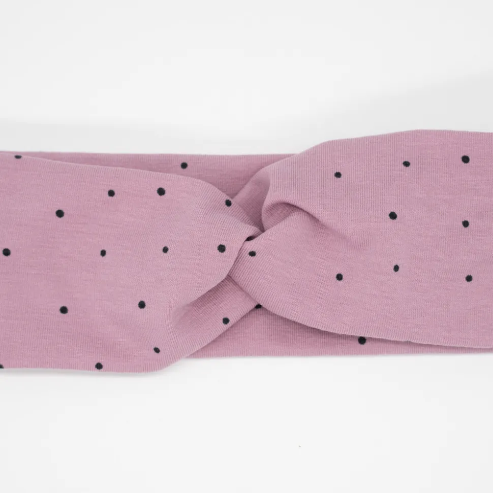 Diadema turbante rosa topos