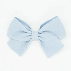 Lazo clásico azul celeste lino