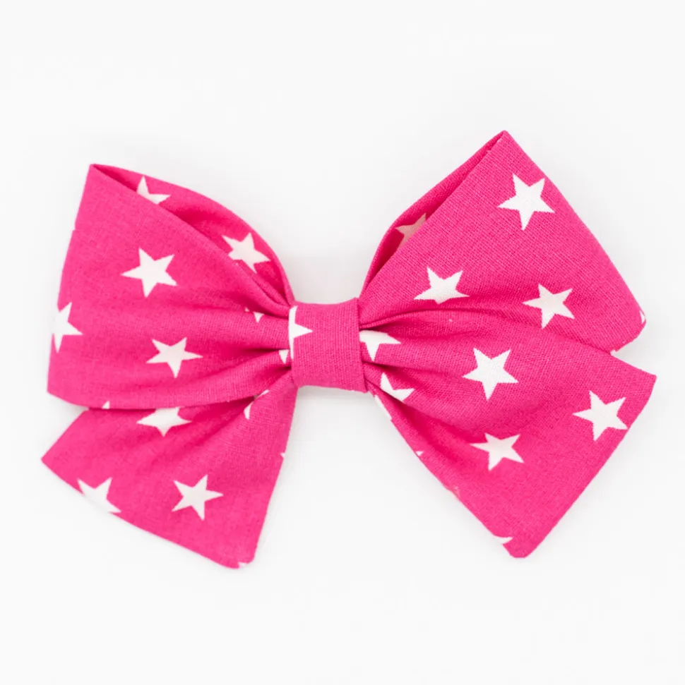 Lazo clásico fucsia estrellas