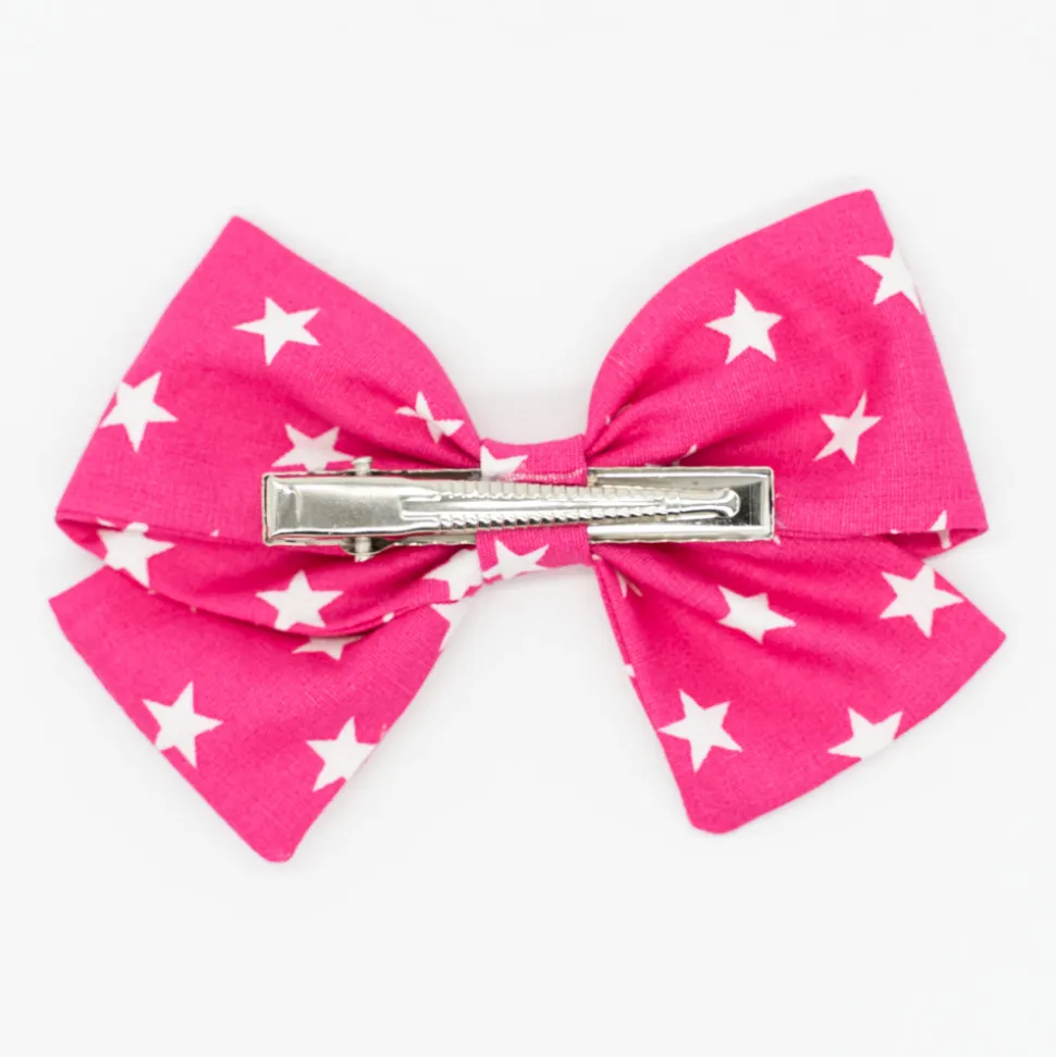 Lazo clásico fucsia estrellas
