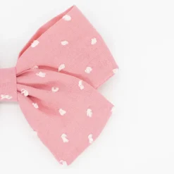 Lazo clásico rosa plumeti blanco