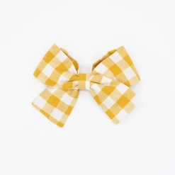 Lazo clásico vichy amarillo ocre