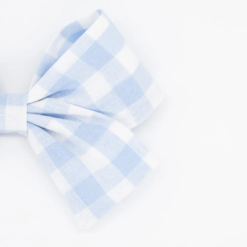 Lazo clásico vichy azul celeste