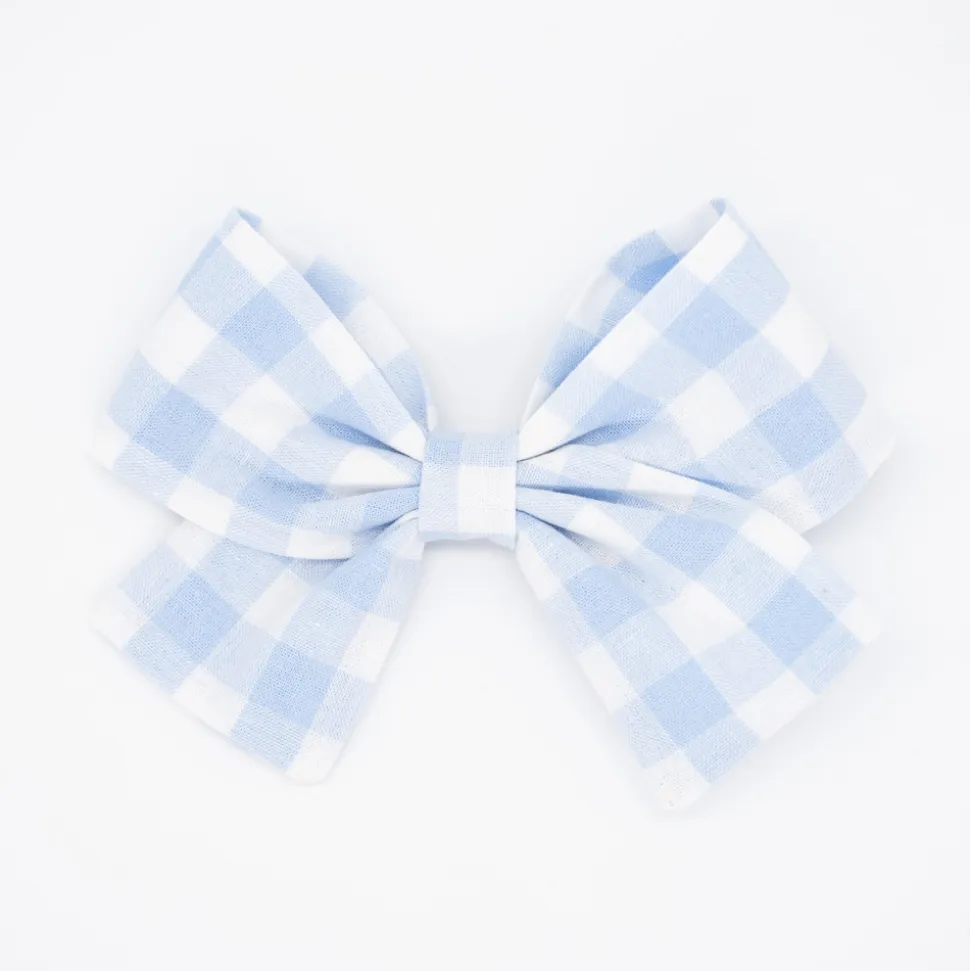 Lazo clásico vichy azul celeste