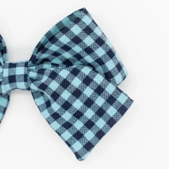 Lazo clásico vichy bicolor azul marino