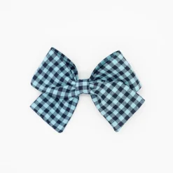 Lazo clásico vichy bicolor azul marino