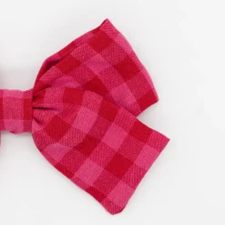 Lazo clásico vichy bicolor rojo frambuesa