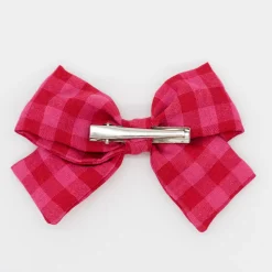 Lazo clásico vichy bicolor rojo frambuesa