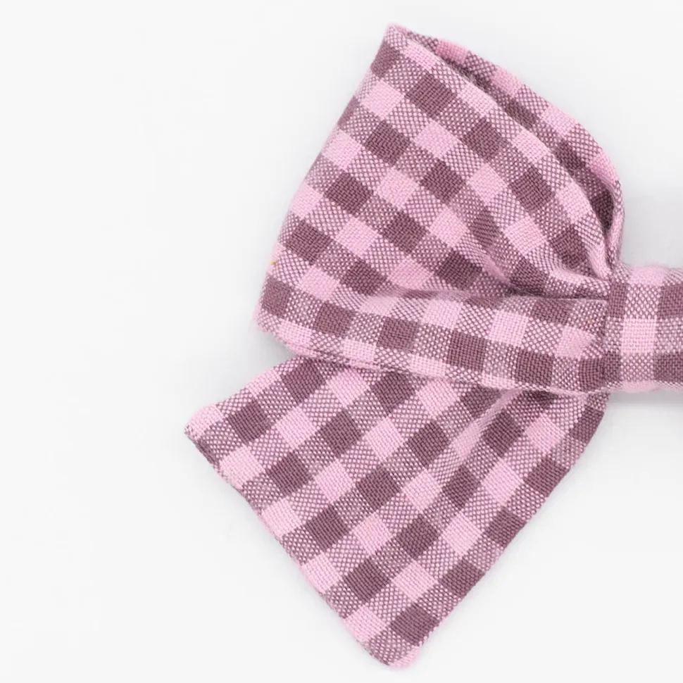 Lazo clásico vichy bicolor rosa