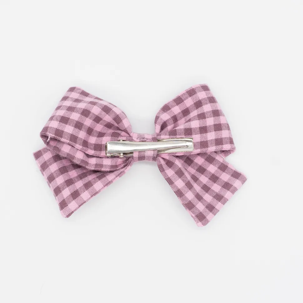 Lazo clásico vichy bicolor rosa
