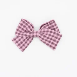Lazo clásico vichy bicolor rosa