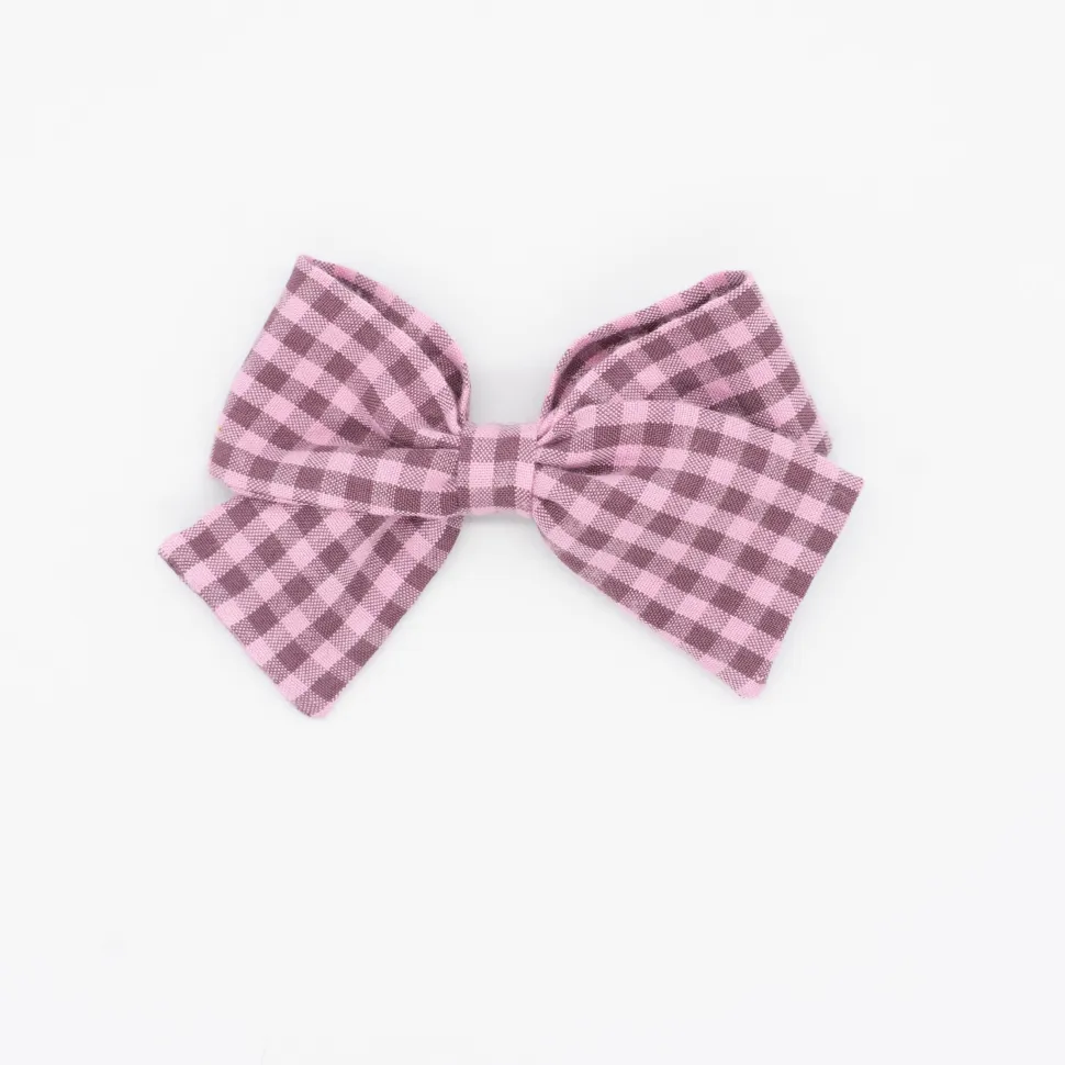 Lazo clásico vichy bicolor rosa