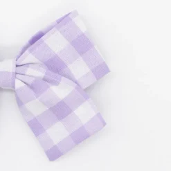 Lazo clásico vichy malva