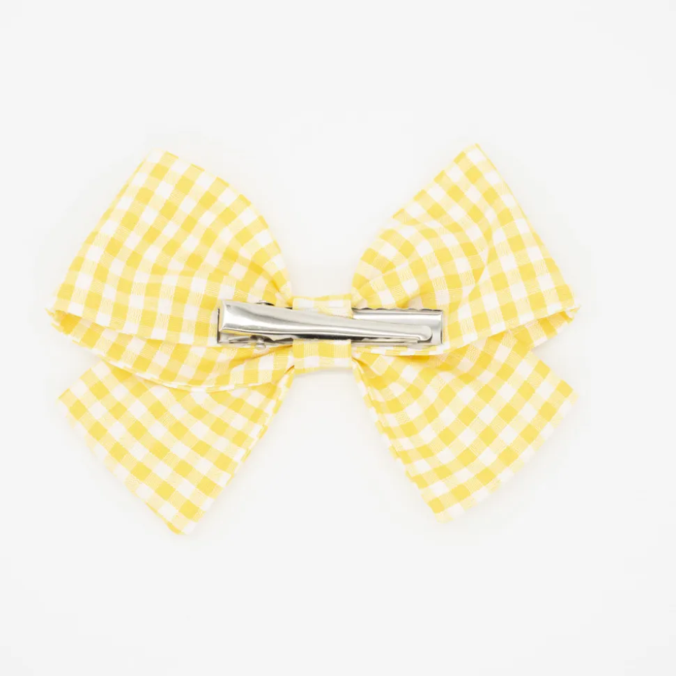 Lazo clásico vichy pequeño amarillo