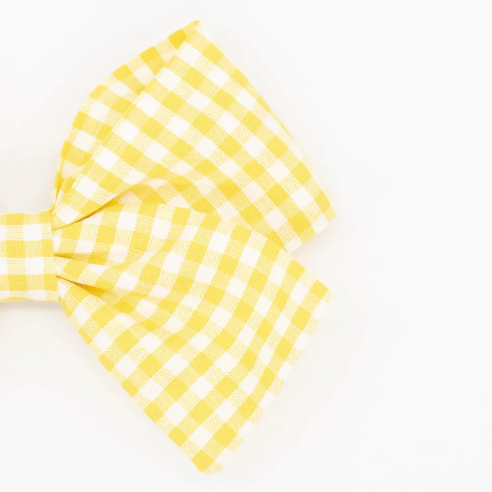 Lazo clásico vichy pequeño amarillo