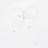 Lazo Coquette Blanco con Bordado Floral