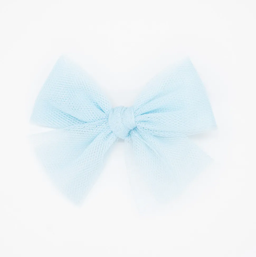 Lazo de tul azul celeste